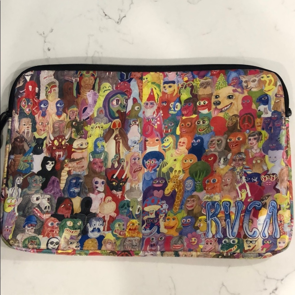 RVCA printed laptop sleeve